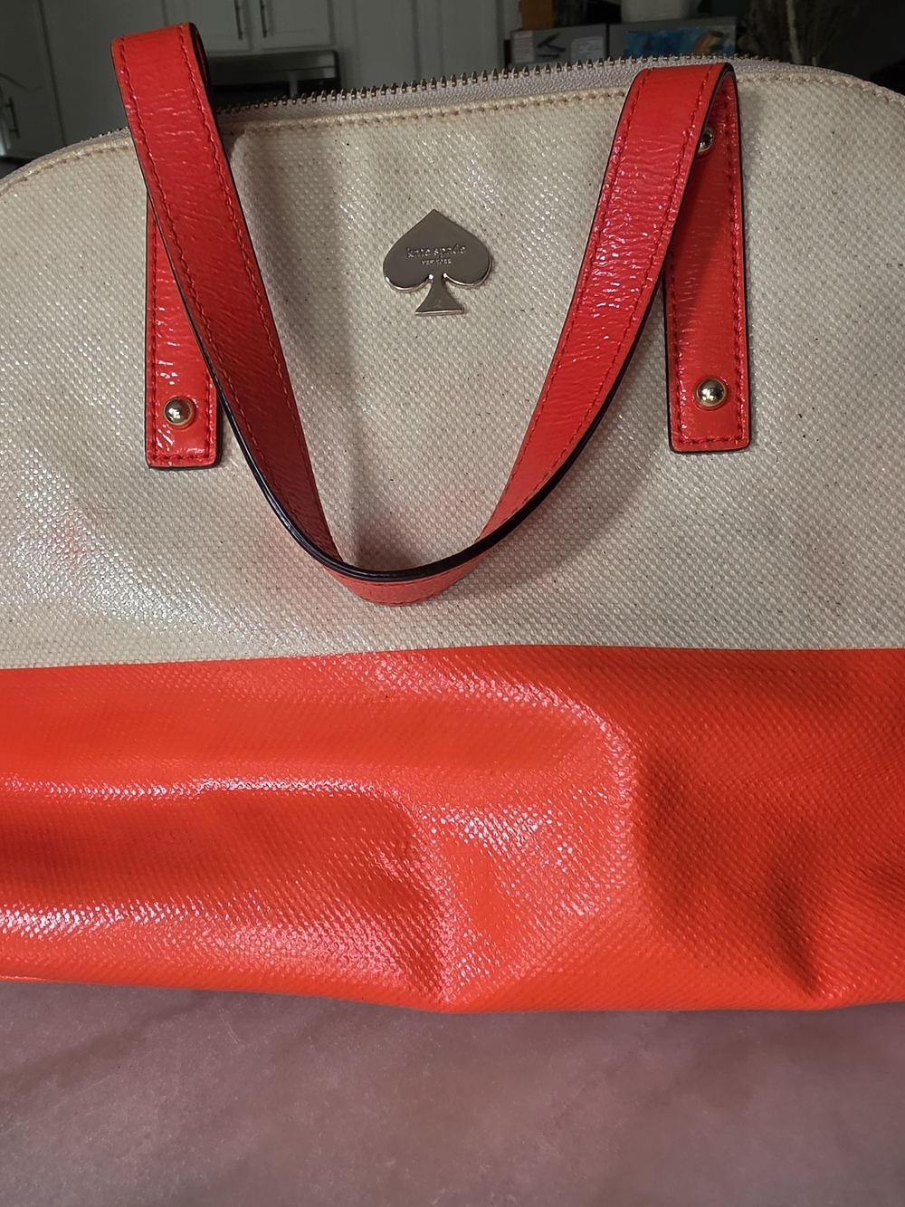 Kate Spade Southport Avenue Jenny orange and Cream